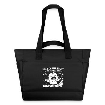 Je ne crie pas, je commande le menu du jour - Sac matelassé déperlant - noir - Devant