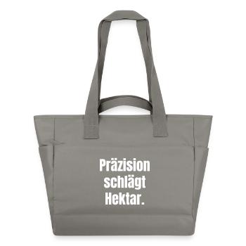 Precision beats hectares - Water-Repellent Padded Bag - grey - Front