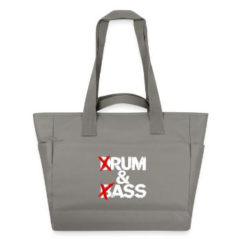 Drum & Bass / Rum & Ass Drummer Band Musik - Wasserabweisende Padded Bag - Grau - Vorne