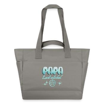 Papa Gamer Level unlocked - Water-Repellent Padded Bag - grey - Front