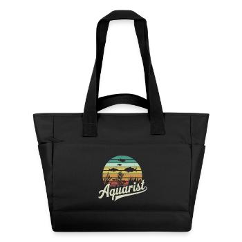 Aquarist Retro Aquarium Fish Aquatic - Water-Repellent Padded Bag - black - Front