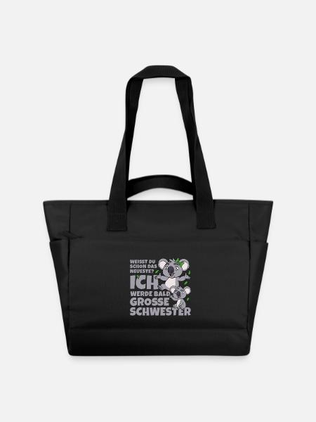 Bald Große Schwester Koala Geschwister Mädchen - Wasserabweisende Padded Bag - Schwarz