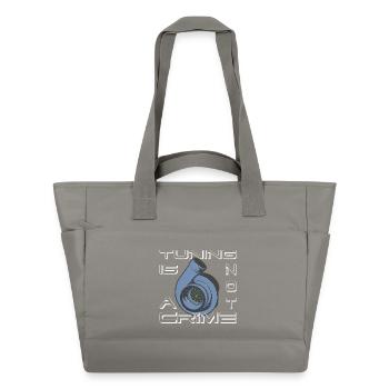 Turbolader Tuning Is not a Crime als Geschenkidee - Wasserabweisende Padded Bag - Grau - Vorne
