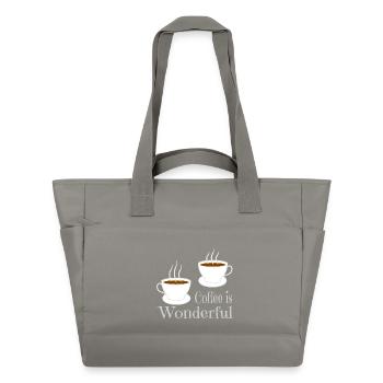 Kaffee - Wasserabweisende Padded Bag - Grau - Vorne