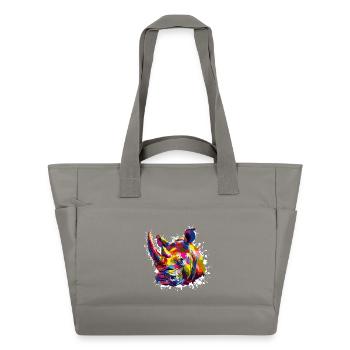 Rhino Pop Art Animal - Water-Repellent Padded Bag - grey - Front