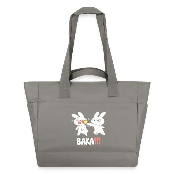 Baka Rabbit Slap Anime Lustiges Japanisches Otaku - Wasserabweisende Padded Bag - Grau - Vorne