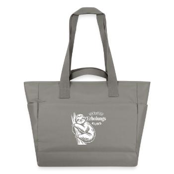 Wir sind auf Erholungskurs – Faultier Relax Design - Wasserabweisende Padded Bag - Grau - Vorne
