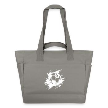 Fußball Streetart - Wasserabweisende Padded Bag - Grau - Vorne