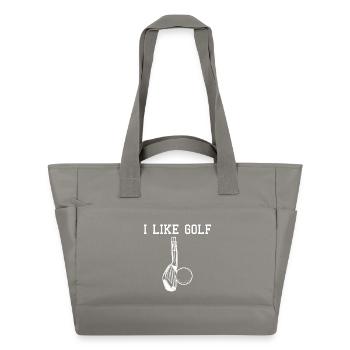 Ich mag Golf - Wasserabweisende Padded Bag - Grau - Vorne