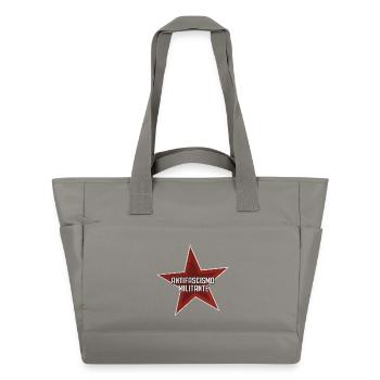 Militant anti-fascism - Water-Repellent Padded Bag - grey - Front