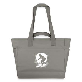 Skateboarderin Pixel Grafik - Wasserabweisende Padded Bag - Grau - Vorne