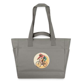 Paresseux sportif - Design de cycliste amusant - Sac matelassé déperlant - gris - Devant