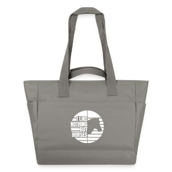 I like horses - Water-Repellent Padded Bag - grey - Front