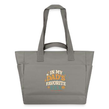 Dans l’humour de la famille des filles à l’époque préférée de mon père - Sac matelassé déperlant - gris - Devant