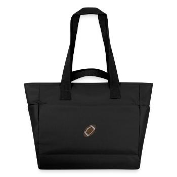Ballon de football brodé - Sac matelassé déperlant - noir - Devant