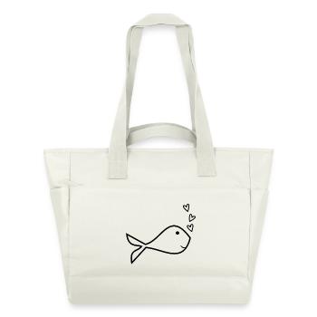 RETRAITE. BONNE RETRAITE. JOYEUSE RETRAITE. COEUR - Sac matelassé déperlant - blanc nature - Devant