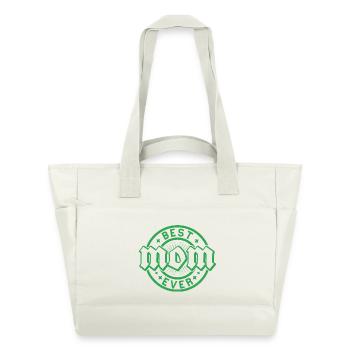 Bestes Forever-Emblem mit Herzen - Wasserabweisende Padded Bag - Naturweiß - Vorne