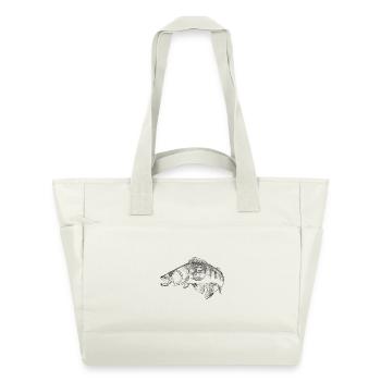 pike-perch - Water-Repellent Padded Bag - natural white - Front