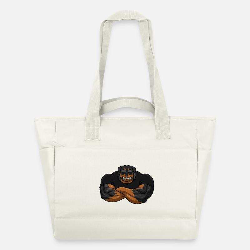 Rottweiler Security – Le videur le plus coriace - Sac matelassé déperlant - blanc nature