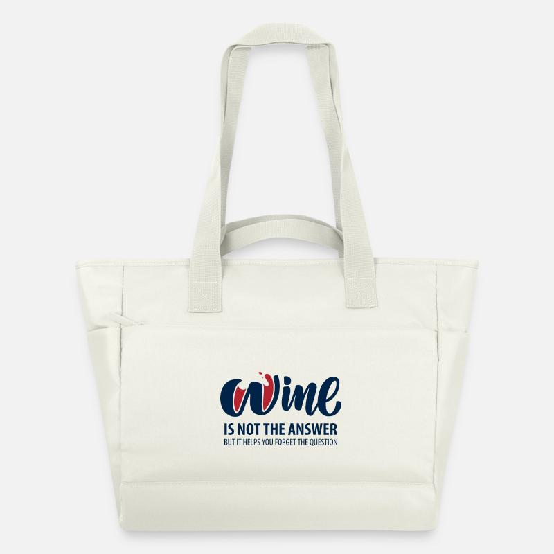 Le vin n’est pas la réponse - Sac matelassé déperlant - blanc nature