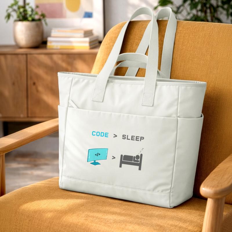 Code vs Sleep: Coder im Schlafmodus Wasserabweisende Padded Bag