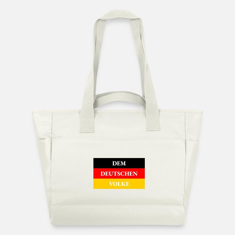 DRAPEAU AU PEUPLE ALLEMAND - Sac matelassé déperlant - blanc nature