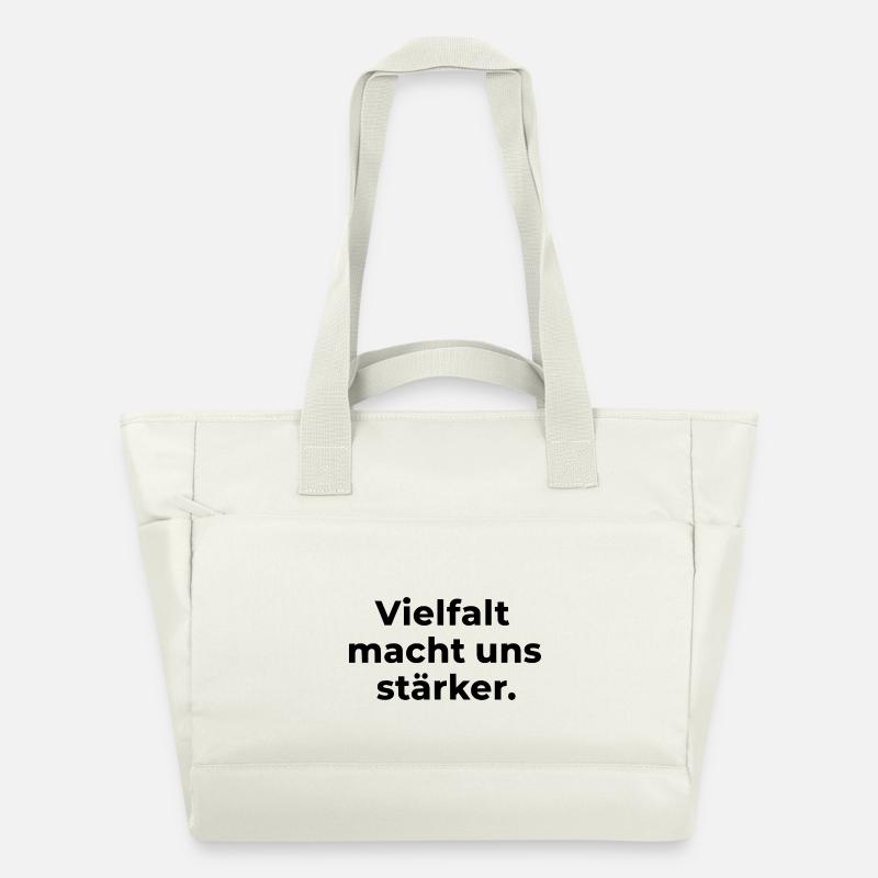 La diversité nous rend plus forts – Cohesion Statemen - Sac matelassé déperlant - blanc nature