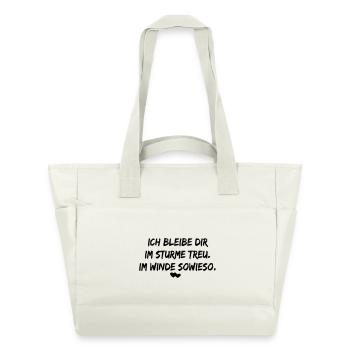 Loyauté Dire Amour Chien & Humain - Sac matelassé déperlant - blanc nature - Devant