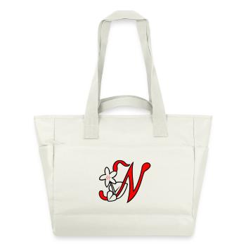 Lettre N - Sac matelassé déperlant - blanc nature - Devant
