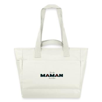 Bonne fête MAMAN. Fête des mères Joyeuse fête mère - Sac matelassé déperlant - blanc nature - Devant