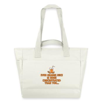 Orange Juice Concentration Funny Saying - Water-Repellent Padded Bag - natural white - Front