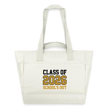 Class of 2026 Schools Out Logo - Water-Repellent Padded Bag - natural white - Front