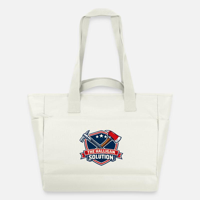 Halligan Solution Schild Grafik - Wasserabweisende Padded Bag - Naturweiß