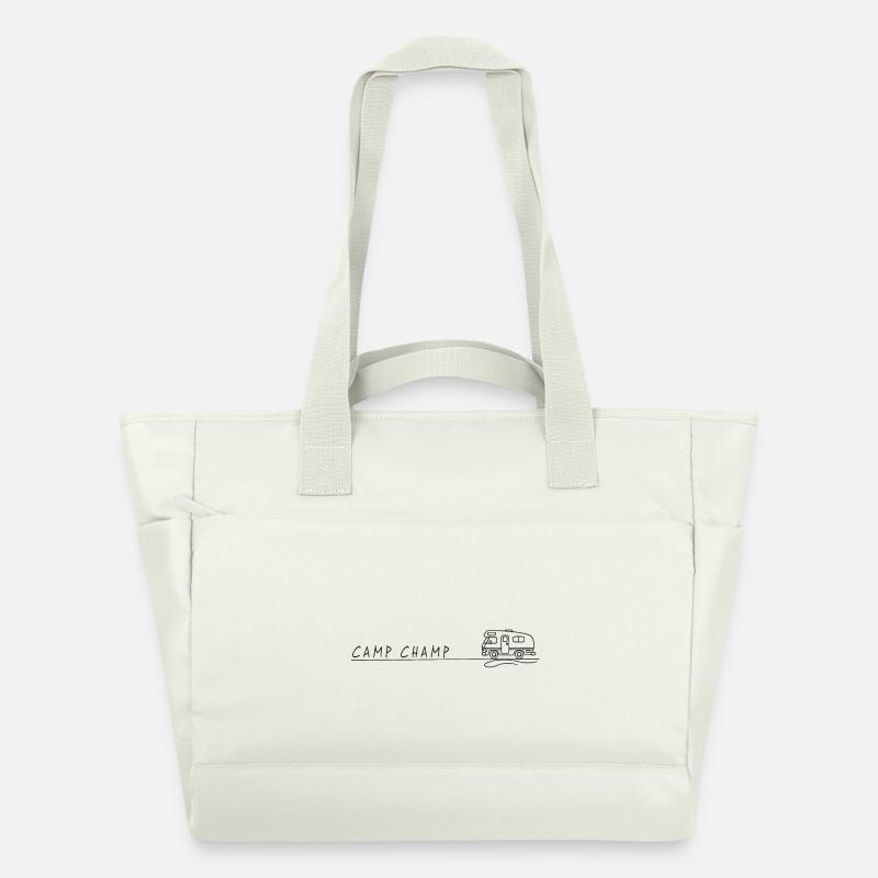 Camp de camping-car Champ Spruch Camping - Sac matelassé déperlant - blanc nature