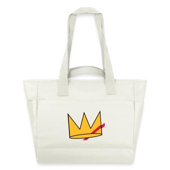Flowers patch - Water-Repellent Padded Bag - natural white - Front