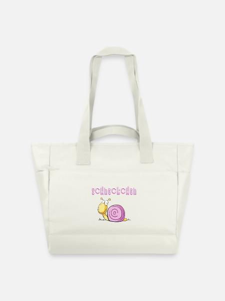 Lustige Scheckchen Schnecke I Comic - Wasserabweisende Padded Bag - Naturweiß