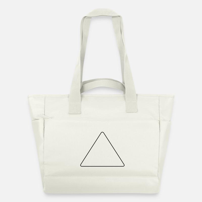 Triangle with rounded corners - Water-Repellent Padded Bag - natural white