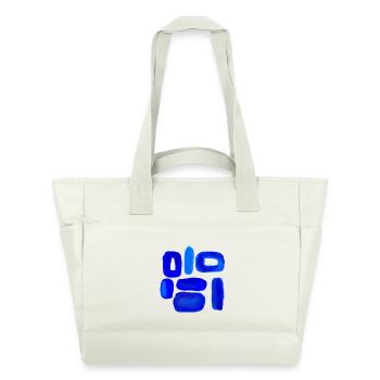 Blue Sky Abstract Design - Sac matelassé déperlant - blanc nature - Devant
