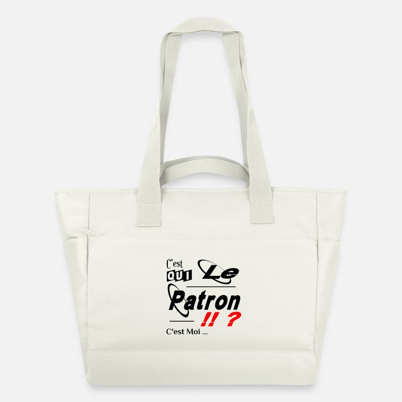 C'est qui le Patron C'est Moi - Sac matelassé déperlant - blanc nature