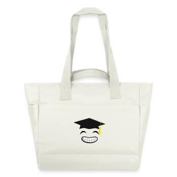 Etude Terminée Heureux Happy Bachelor Mastère - Sac matelassé déperlant - blanc nature - Devant