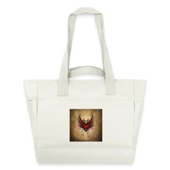 Elegant steampunk heart with watches. - Water-Repellent Padded Bag - natural white - Front