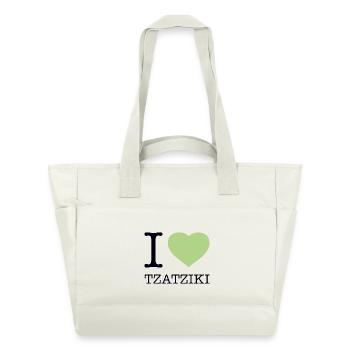 J’AIME TZATZIKI Gyros Grèce - Sac matelassé déperlant - blanc nature - Devant