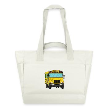 Schulbus - Wasserabweisende Padded Bag - Naturweiß - Vorne