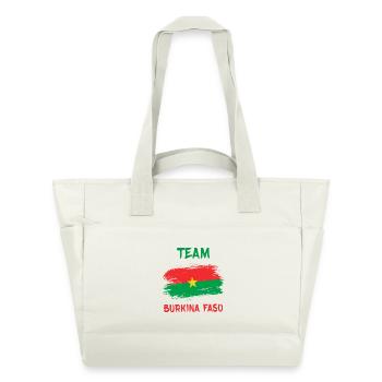 Team Burkina Faso flag design - Water-Repellent Padded Bag - natural white - Front