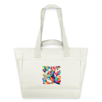 Flower Dance - Water-Repellent Padded Bag - natural white - Front