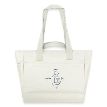 Joyeuse première fête des pères. Bonne fête papa. - Sac matelassé déperlant - blanc nature - Devant