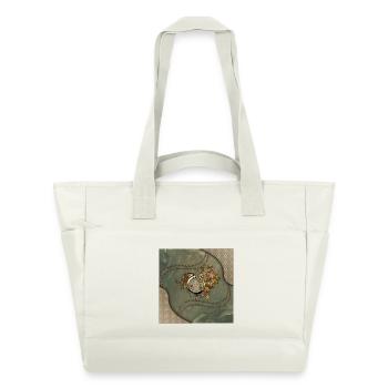 Wonderful steampunk watch - Water-Repellent Padded Bag - natural white - Front