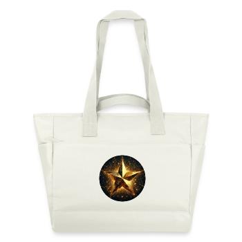Stern funkeln gold Galaxie - Wasserabweisende Padded Bag - Naturweiß - Vorne