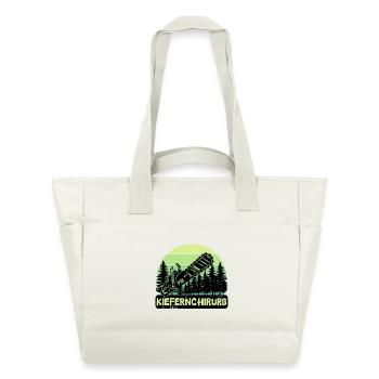 Lumberjack Statement Wood Saw Tree Woodwork - Water-Repellent Padded Bag - natural white - Front