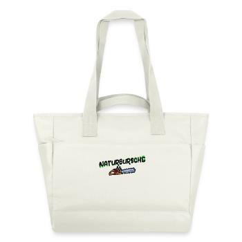 Solid Yard Wood Saw Statement Lumberjack Forestry - Water-Repellent Padded Bag - natural white - Front